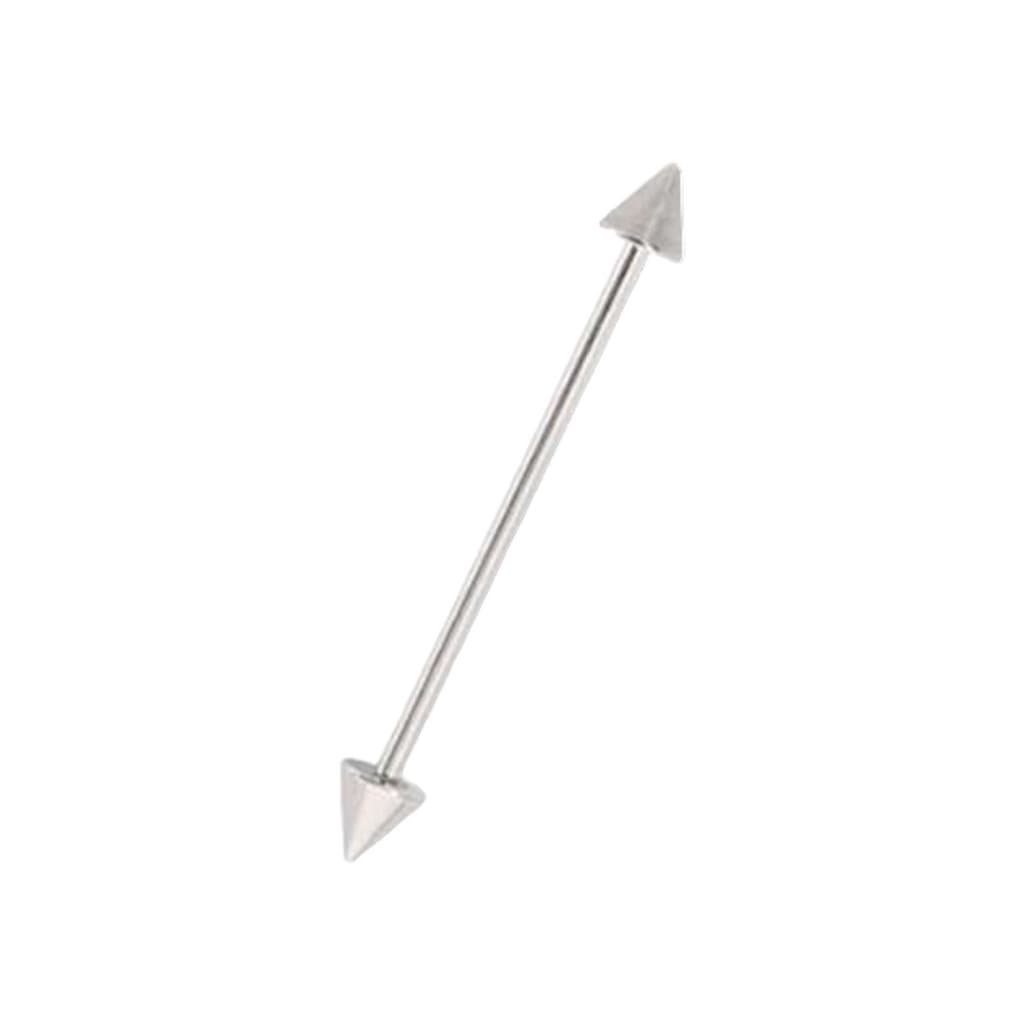 Piercing Bastao Transversal Tittanio Bolinha Spyke Orelha