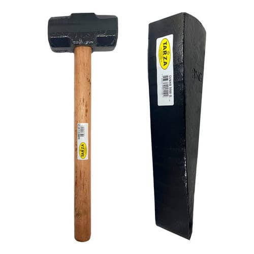 Marreta 3kg + Cunha 3kg Forjada Tarza Kit