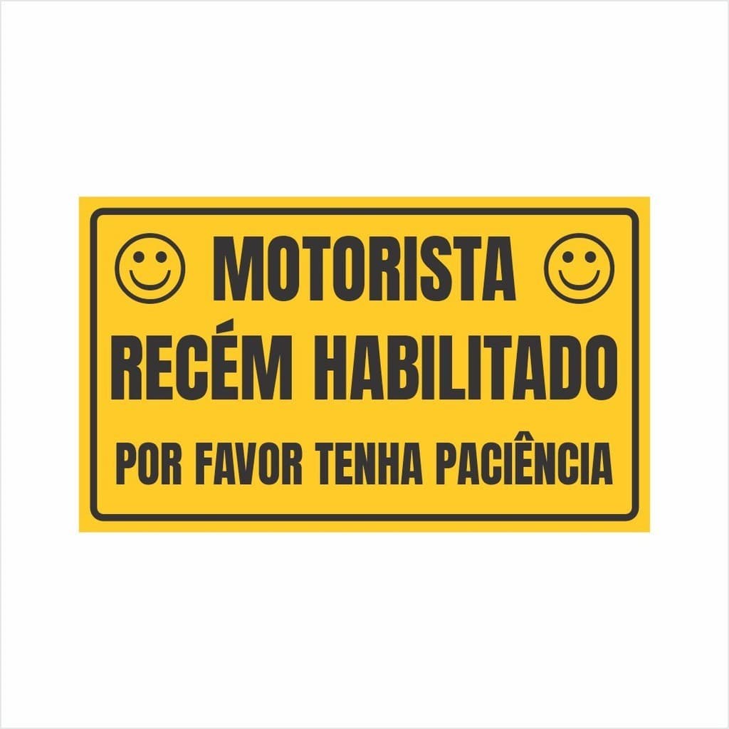 Adesivo Motorista Recém Habilitado Smile
