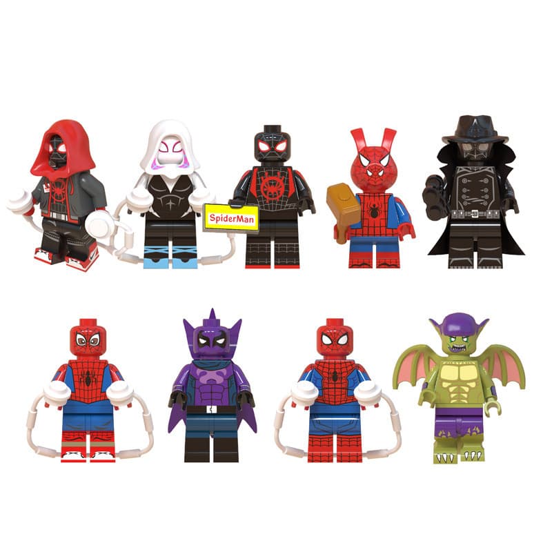 Goblin Miles Morales Gwen Stacy Spider Ham Spot Personagem Blocos De Construção Figura Brinquedos Para Crianças