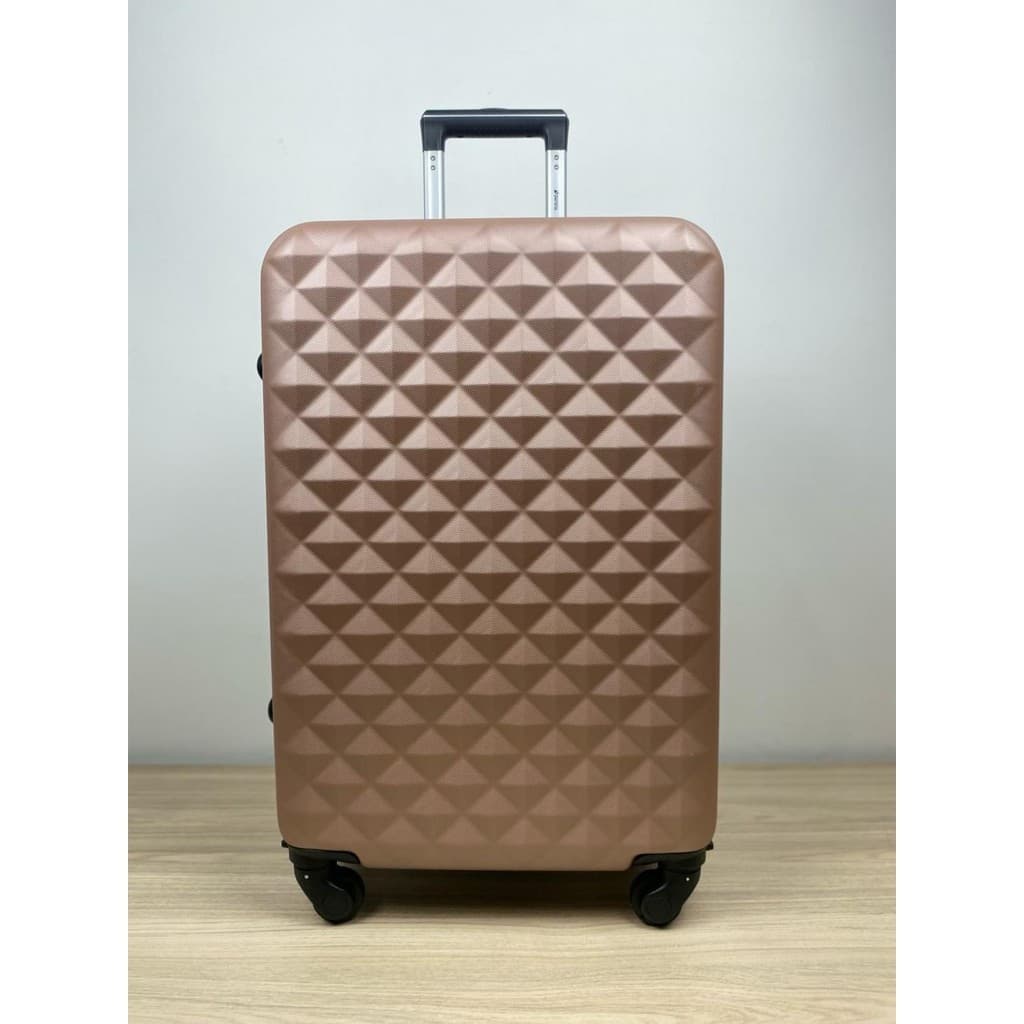 Mala de Viagem Média em fibra abs 23kg. 64x25x41. padrão anac com rodinha giratória 360 graus variadas cores