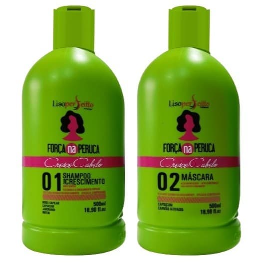 KIT CABELO PERFEITO FORTES E SAUDAVEIS COM FORÇA NA PERUCA 500ML PARA TODOS TIPOS DE CABELO