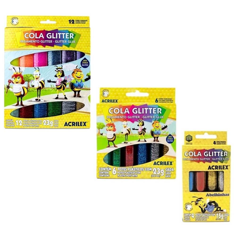 Cola Colorida Com Glitter - Acrilex