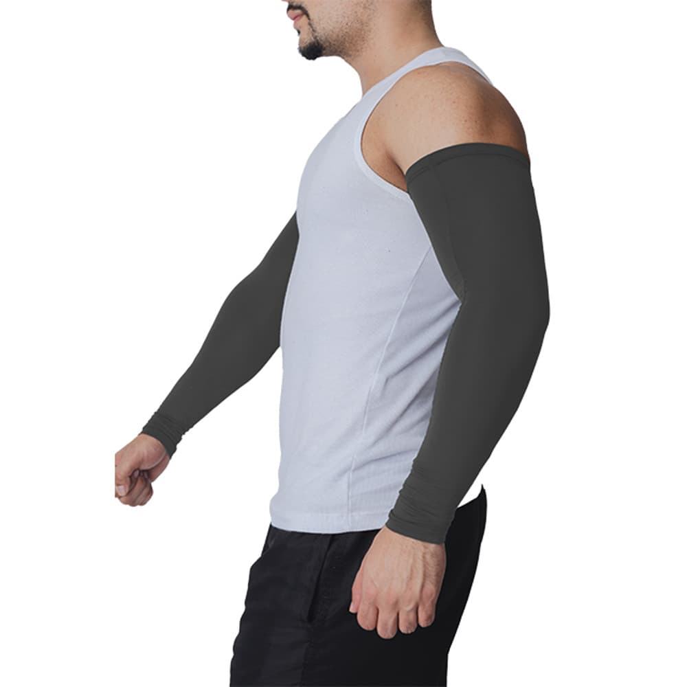 MANGUITO TERMICO PARA CICLISMO COM PROTECAO SOLAR UV50 CINZA
