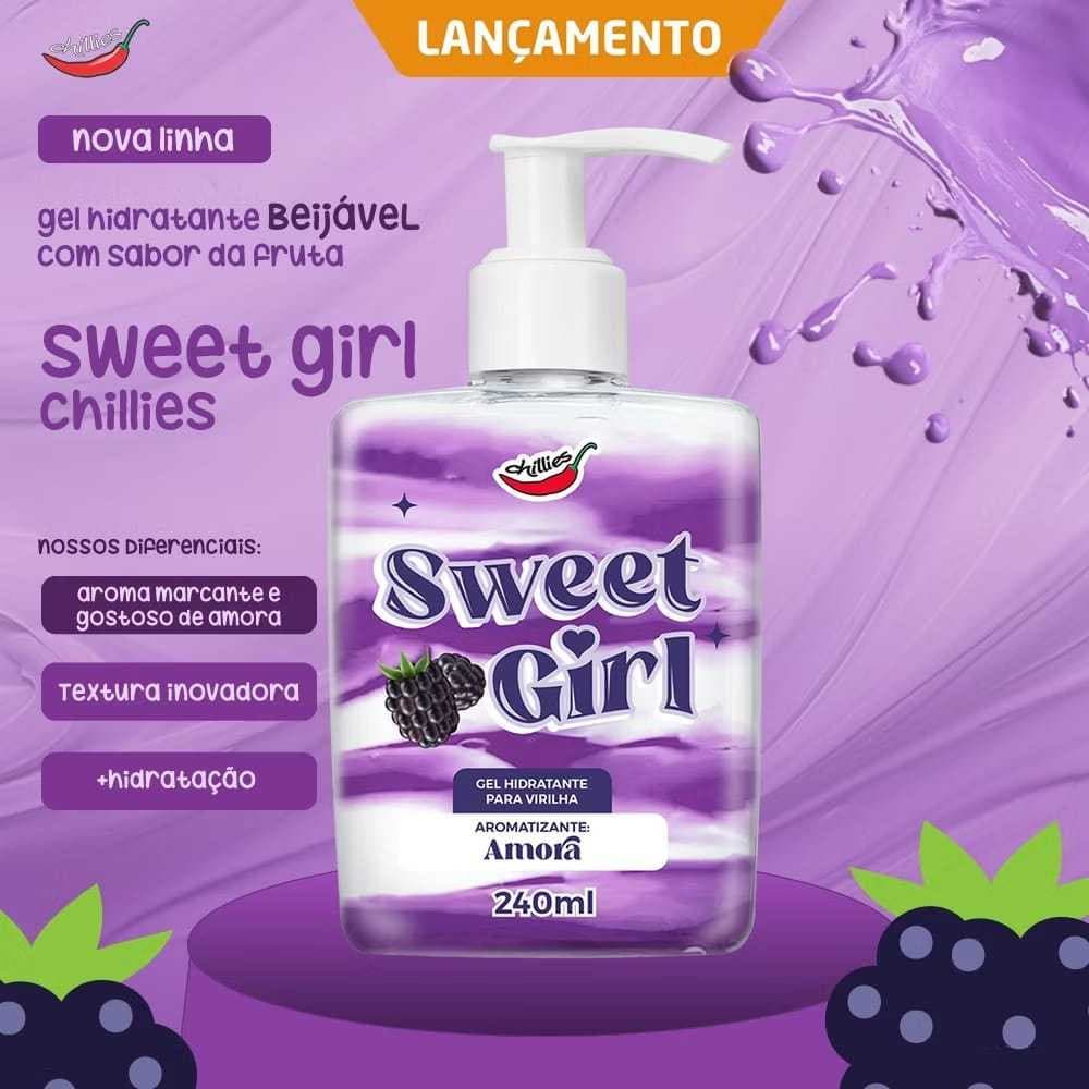 Creme Sweet Girl e Hidratante para Virilha Corpo Amora 240ml Chillies