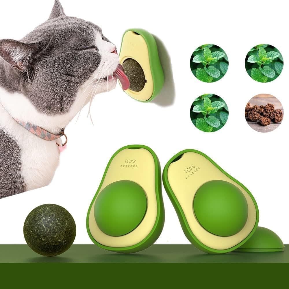 KIT 1/2/3/4 de Abacate De Brinquedo Para Gatos Com Catnip Erva Gato Natural