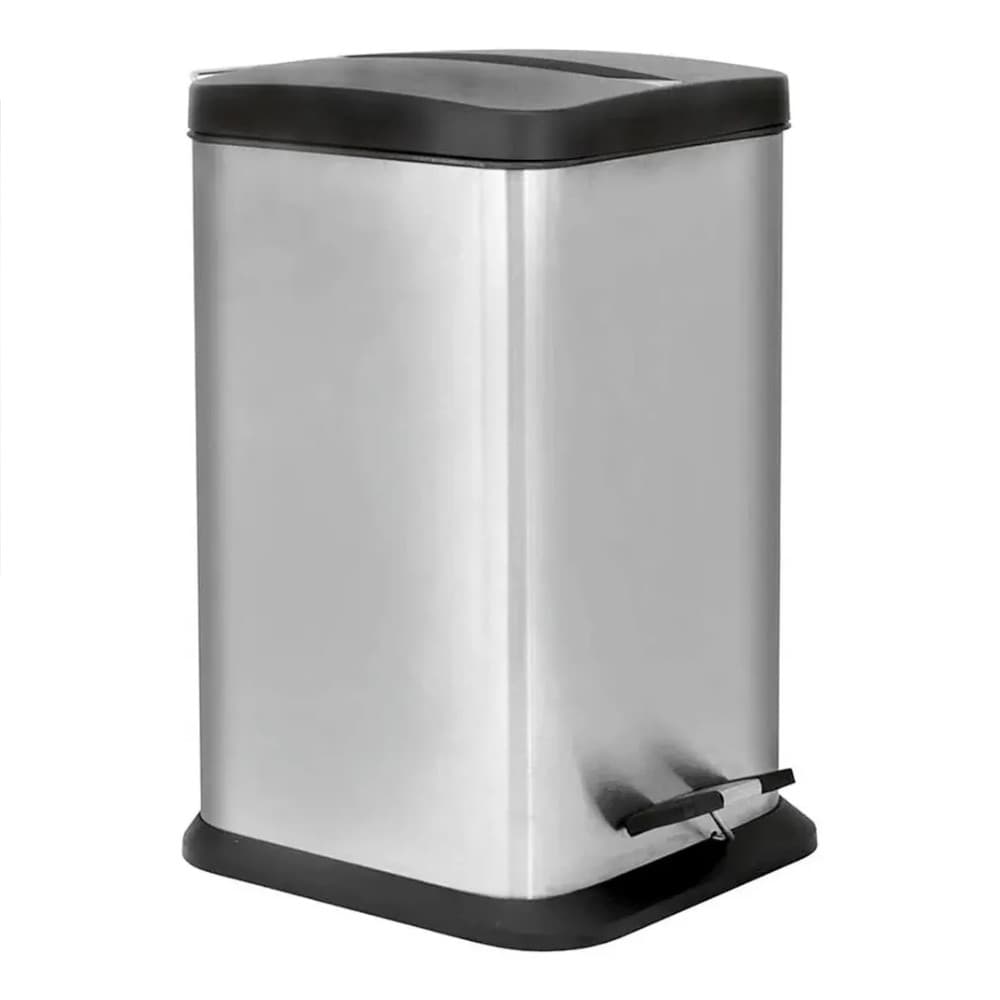 Lixeira Quadrada Inox 6 Litros Jaspe 8232 MOR