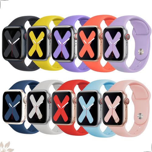 Pulseira Compatível Apple Watch Silicone 38 40 41 42 44 45mm
