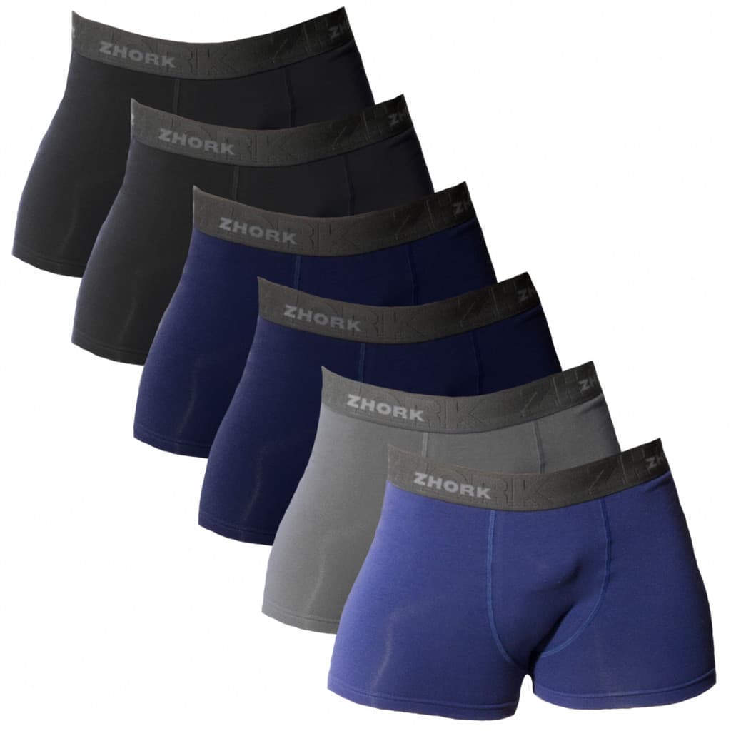 Kit com 7 Cuecas Boxer Microfibra Forro 100% algodão Box P ao GG Lisas Masculino original