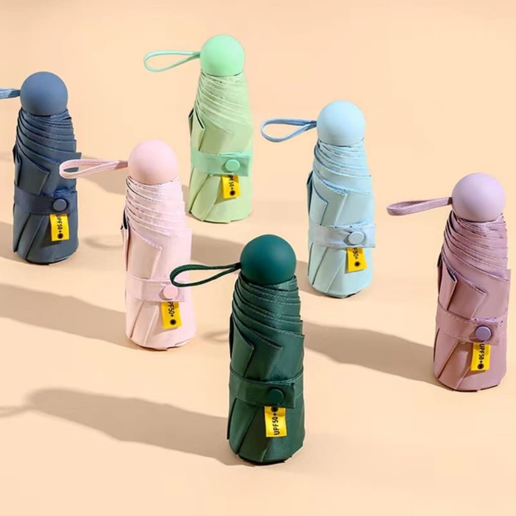 Guarda Chuva De Bolso Impermeável Portátil À Prova De Uv Para Sol H-533