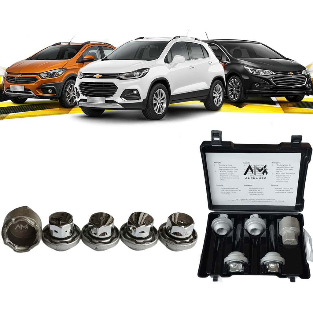 Porcas Antifurto Onix Tracker Cruze Spin Cobalt S10 Prisma