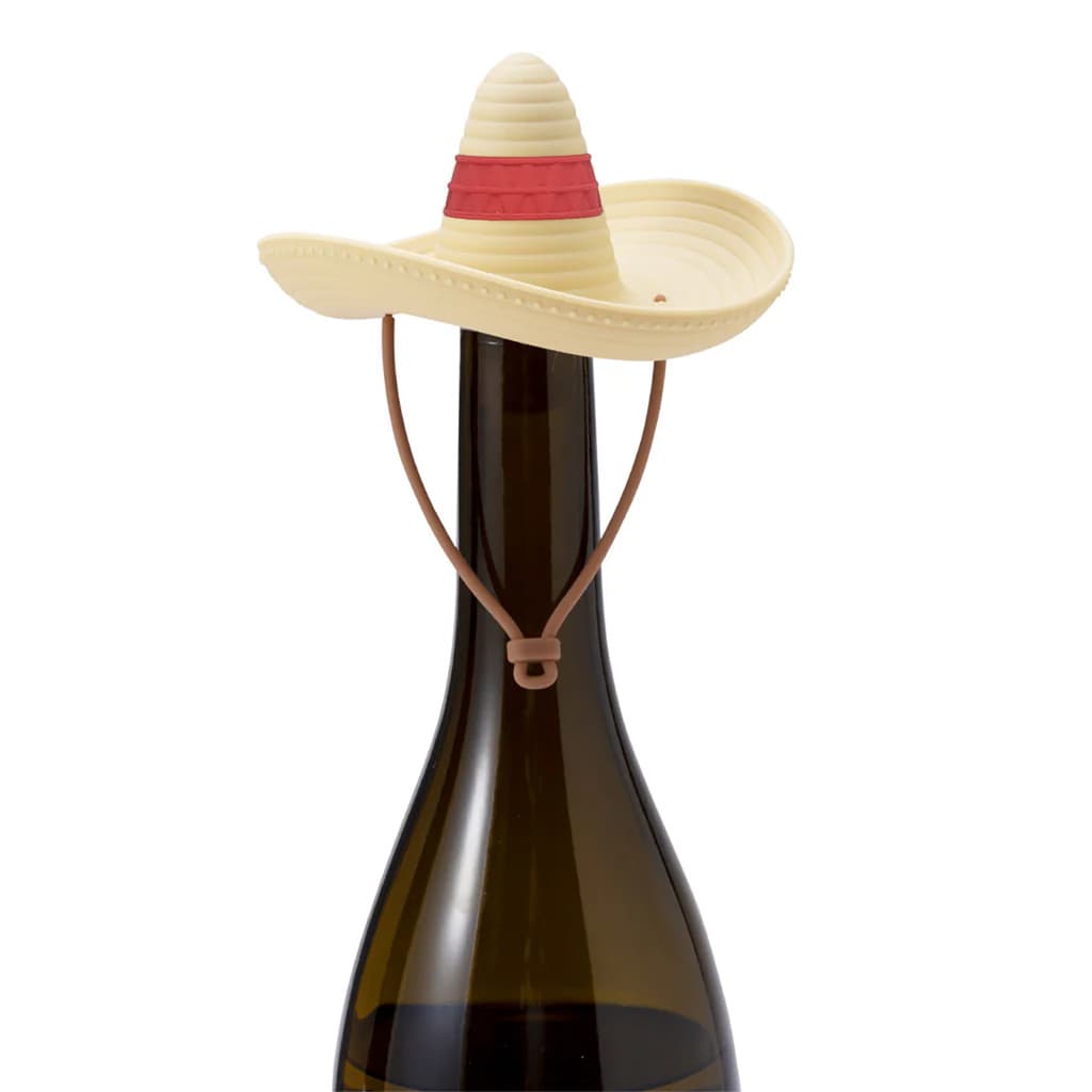 Rolha Sombrero Mexicano em Silicone Tampa de Garrafa Divertida