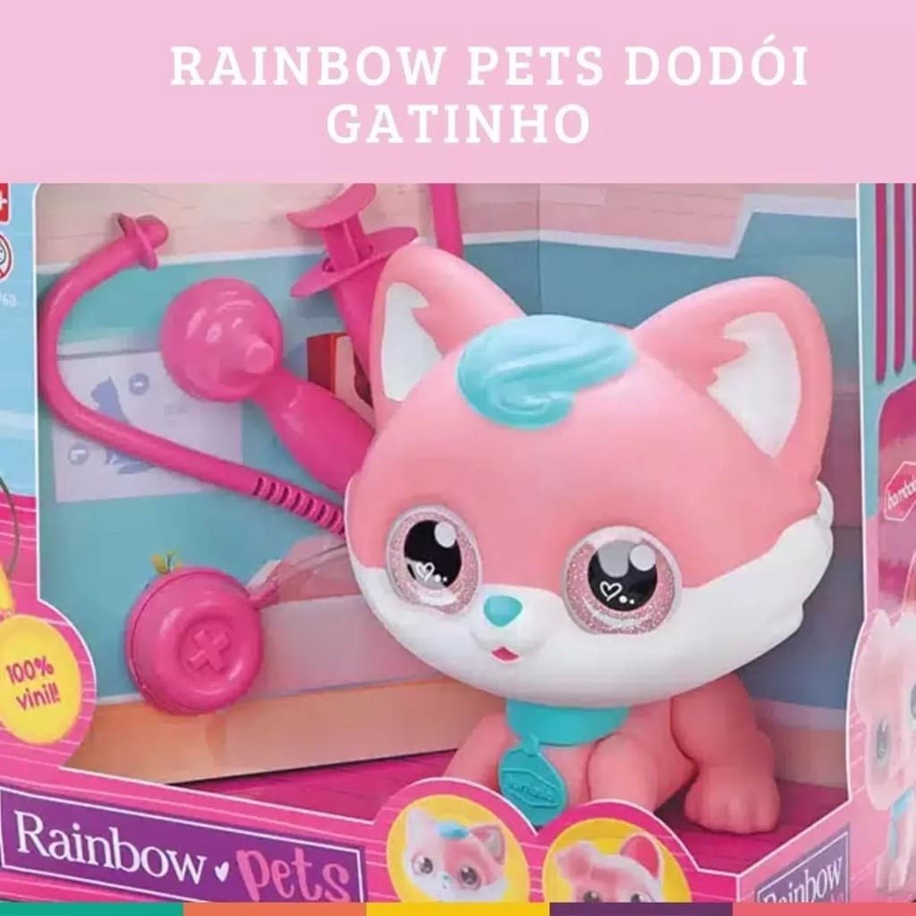 Exclusivo Gatinho Rainbow Pets Dodói Lançamento novidade