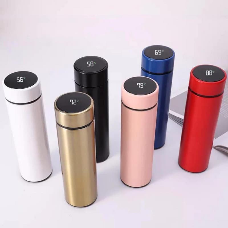 Garrafa Térmica Inteligente Sensor De Temperatura Digital Led Café Água Quente Gelado