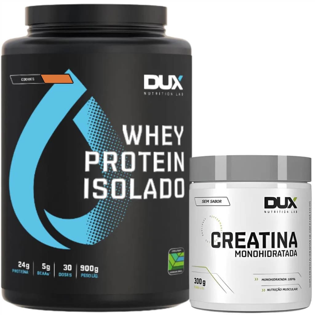 Whey Dux Isolado 900g + Creatina Dux 300g