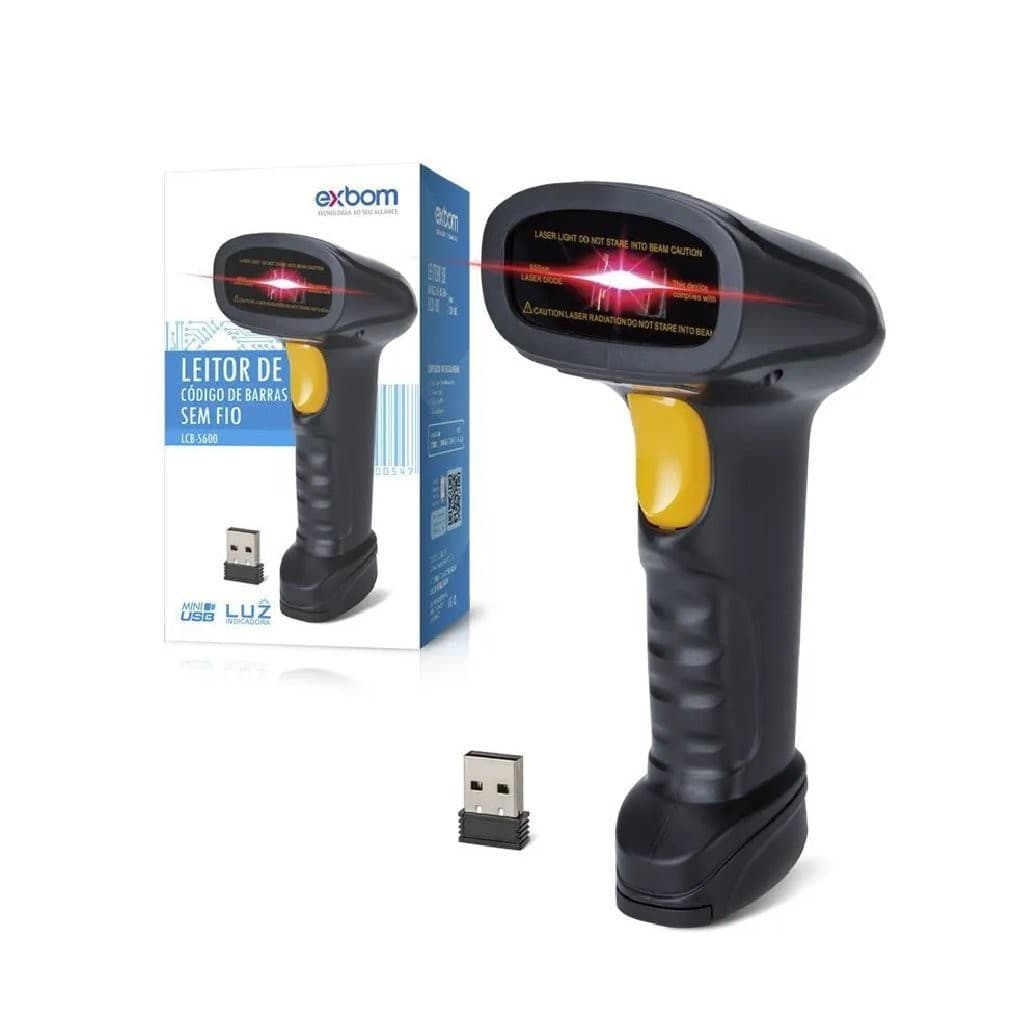 Leitor De Codigo De Barras Sem Fio 2.4ghz Lcb-S600a