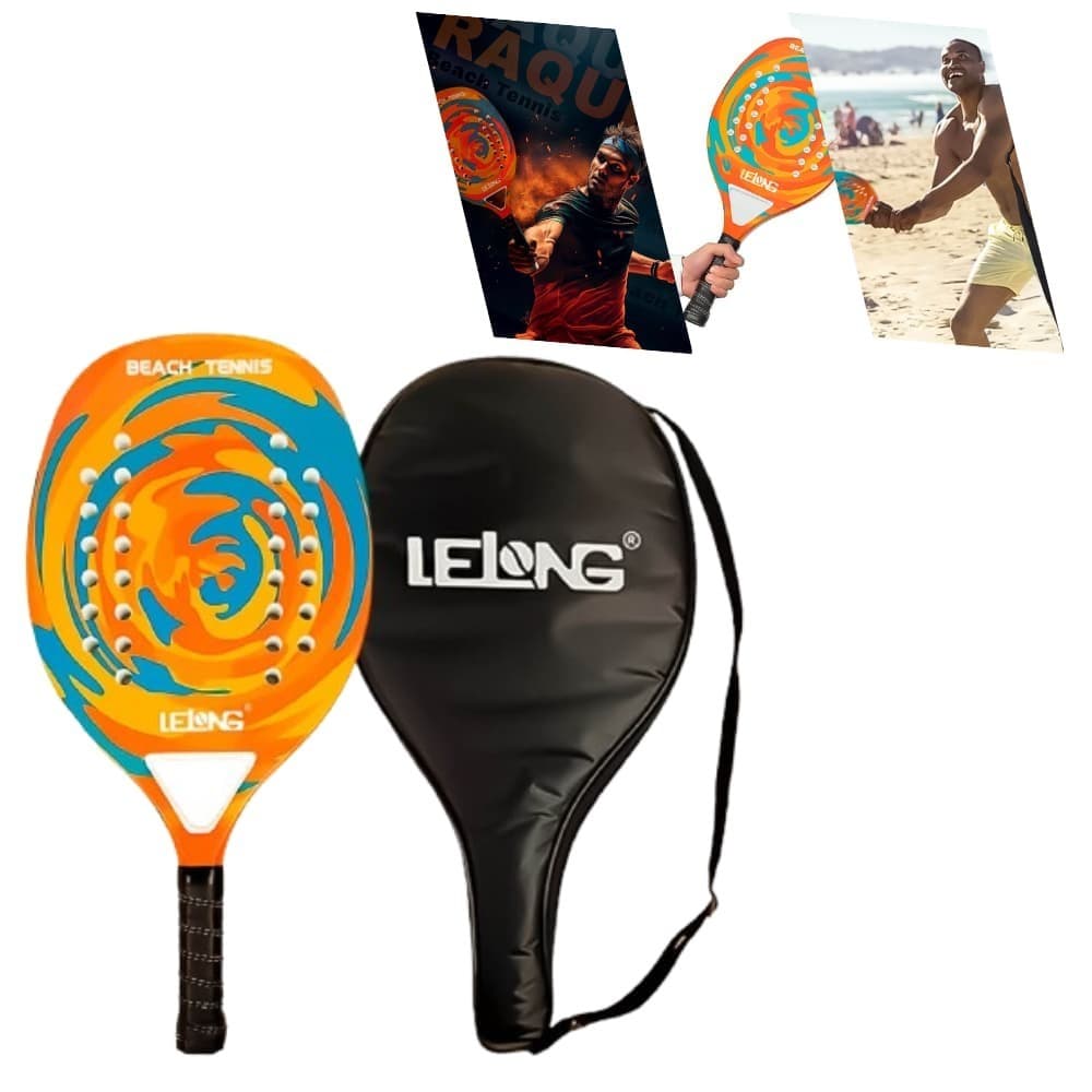 Raquete Tennis De Praia Profisional Treinamento Beach Bolsa