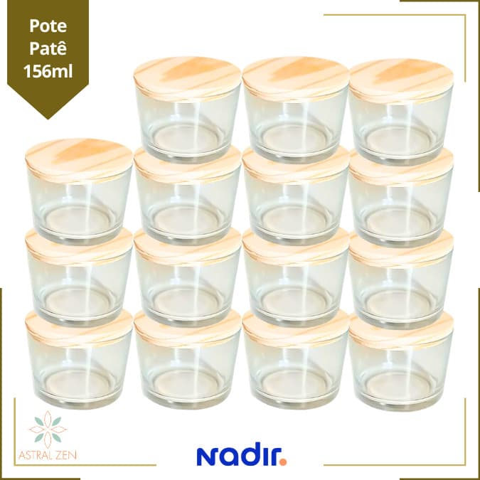 Pote de Vidro Patê 156ml Com Tampa ou Sem Tampa Copo Pra Vela Doces Geleias Patês Lembranças