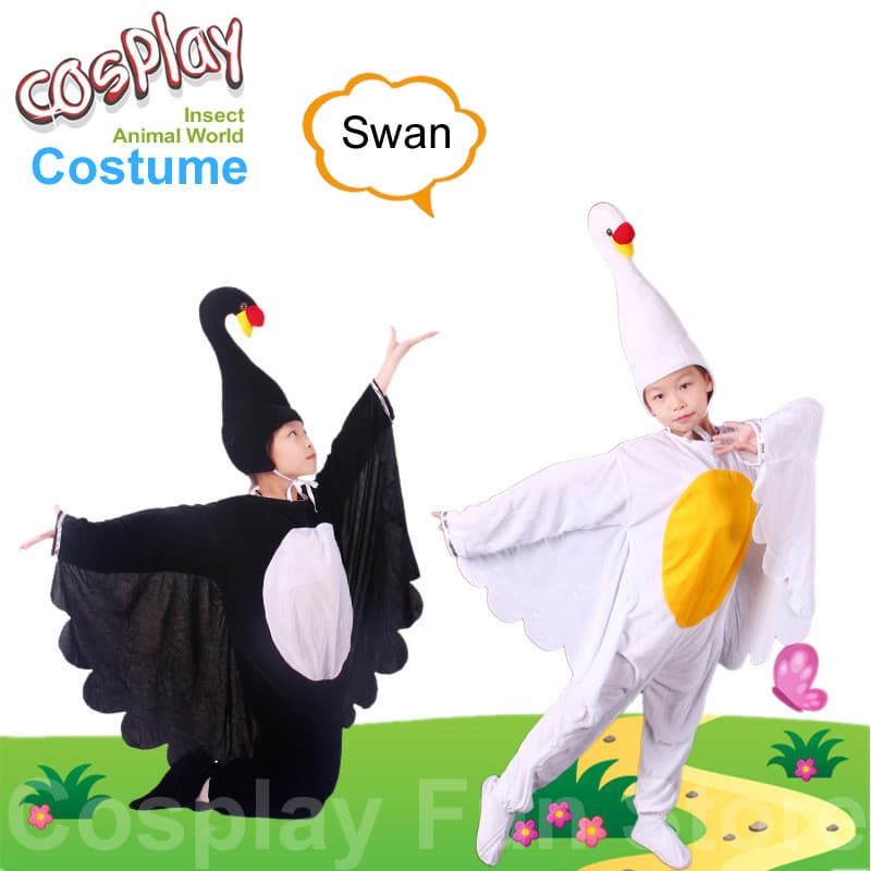 Fantasias de Cosplay de Cisne para Crianças, Roupas para Apresentações Dramáticas, Macacões em Forma de Animais de Desen
