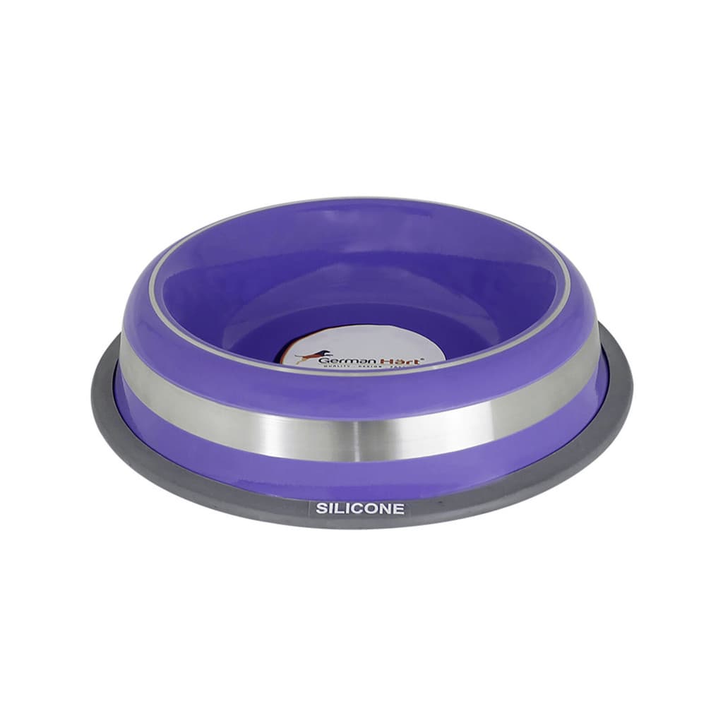 COMEDOURO INOX PRESTIGE ROXO 850ML PARA CÃES E GATOS GERMANHART