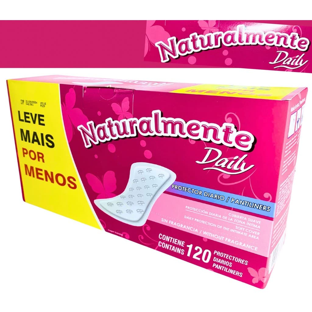ABSORVENTE PACOTÃO ECONÔMICO PROTEÇÃO DIÁRIA LINHA PREMIUM – NATURALMENTE