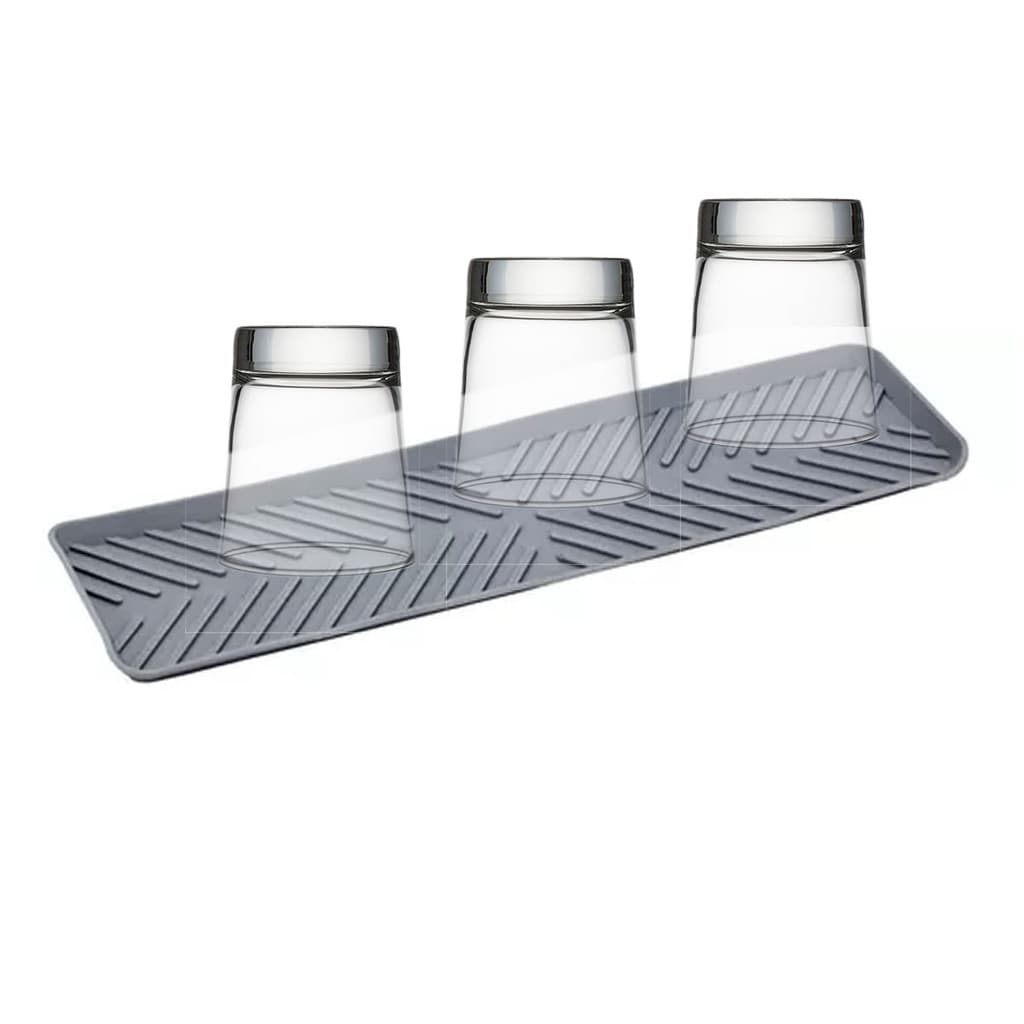 Tapete escorredor pia silicone p/ copos multiuso  40x10cm