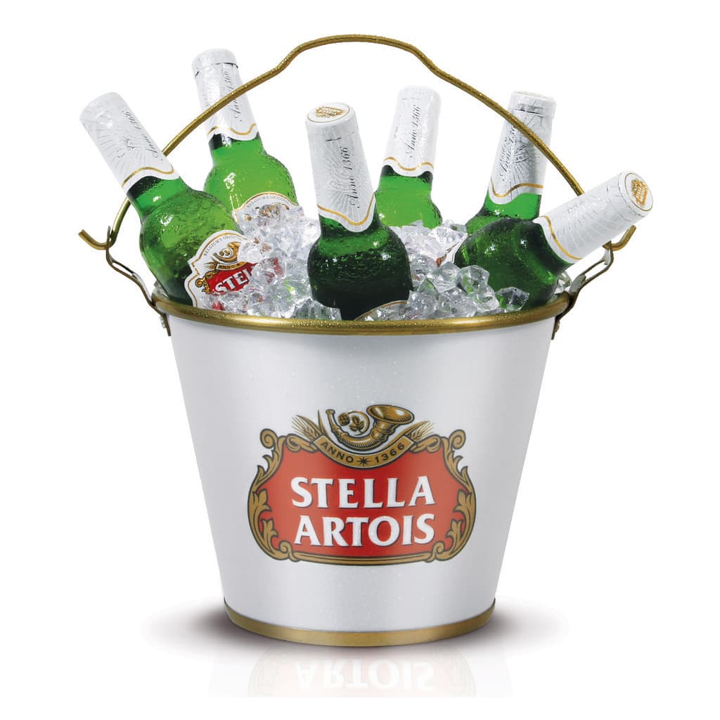 Balde De Gelo Cerveja 24 Stella Artois Aluminio 6 Litros Original