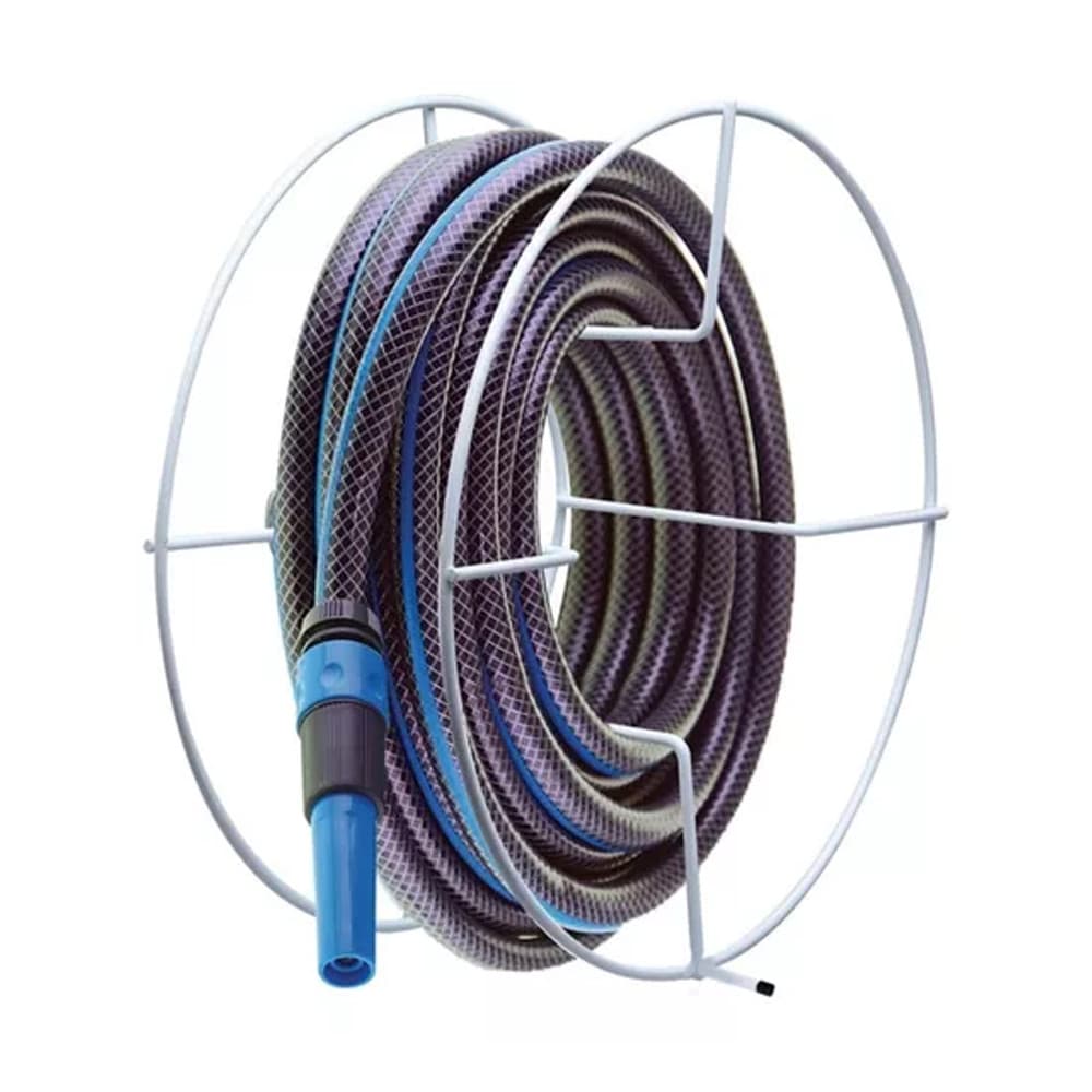Suporte De  Parede Enrolador Mangueira Giratorio Jardim Reforçado 922