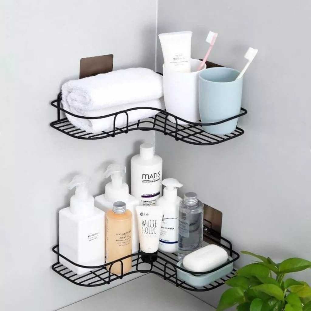 Suporte Prateleira Metal Para Shampoo Para Uso No Banheiro Cozinha Organizador Parede
