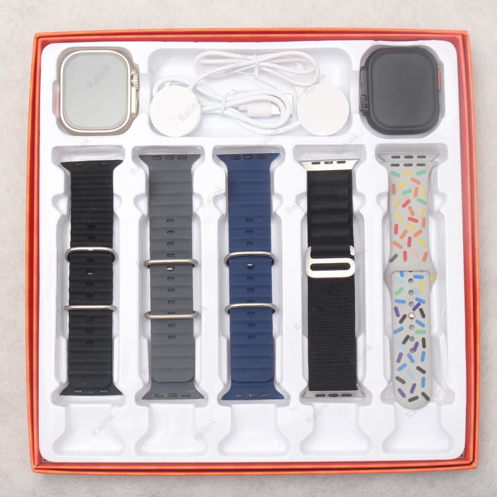 Relógio inteligente 5 Em 2 41mm/49mm Relógio Digital Presente ultra Pulseira Rastreador de Freqüência Cardíaca relógio feminino e relógio masculino