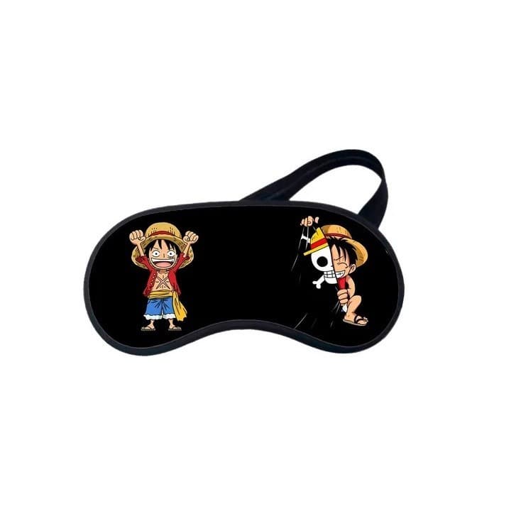 Mascara De Dormir Tapa Olho One Piece Luffy Fundo Preto LC