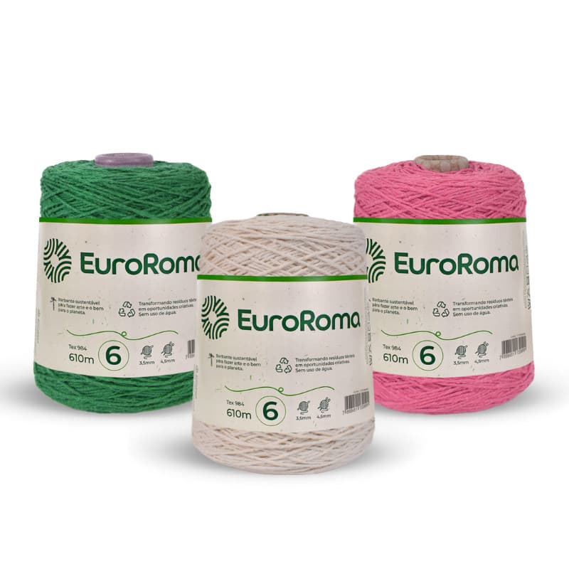 Barbante EuroRoma fio 6 600g 610 metros / Tricô / Crochê