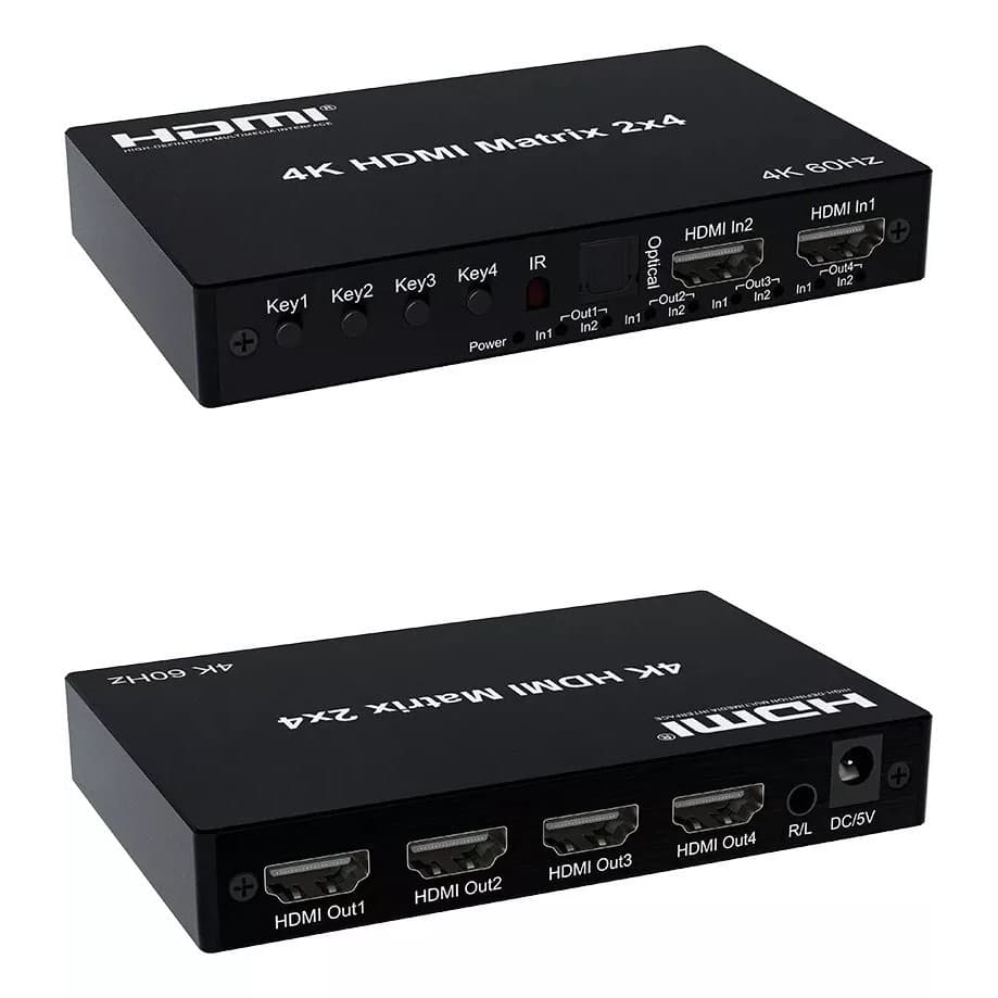 Splitter Matrix 2X4 Hdmi 3D Full Hd