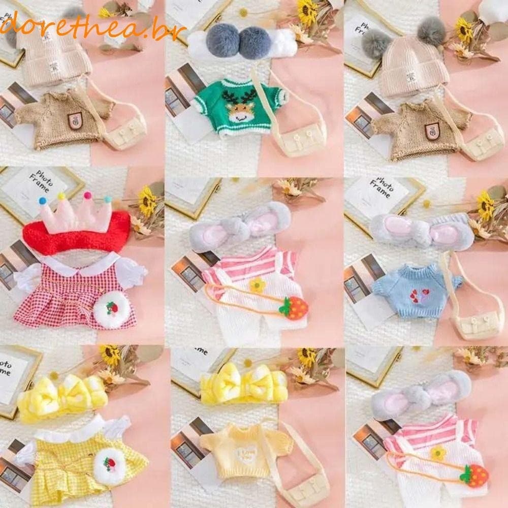 DORETHEA LaLafanfan Roupas De Café , Boneca Vestir Pato Amarelo De 30cm Kawaii Ducks Doll Clothes Acessórios