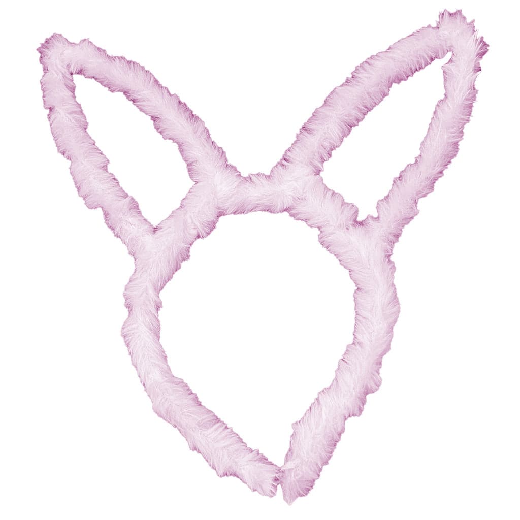 Arco Tiara Diadema Orelha Coelho Da Páscoa Carnaval Fantasia Gato Festa Pompom Rosa Peluciado