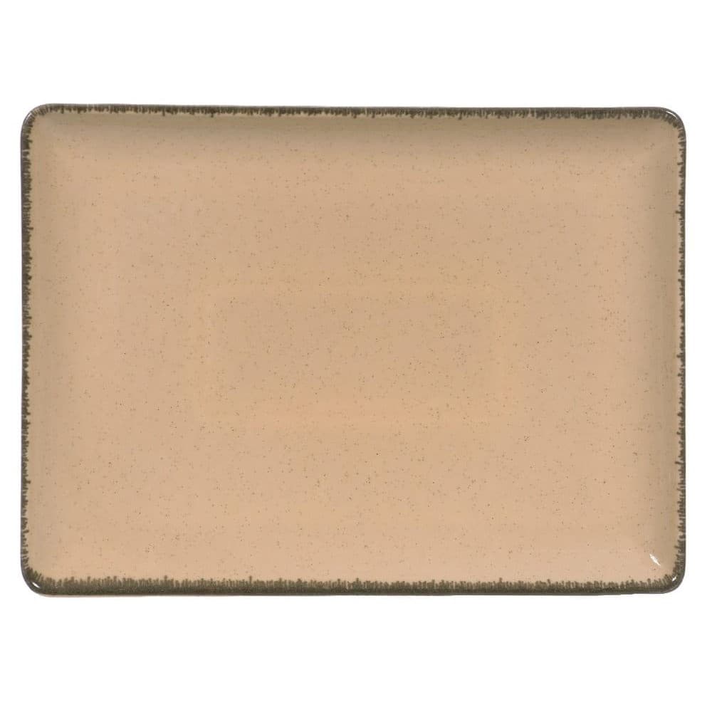 TRAVESSA PORCELANA 27X20cm COR PESSEGO FLORARTE ORGANIC