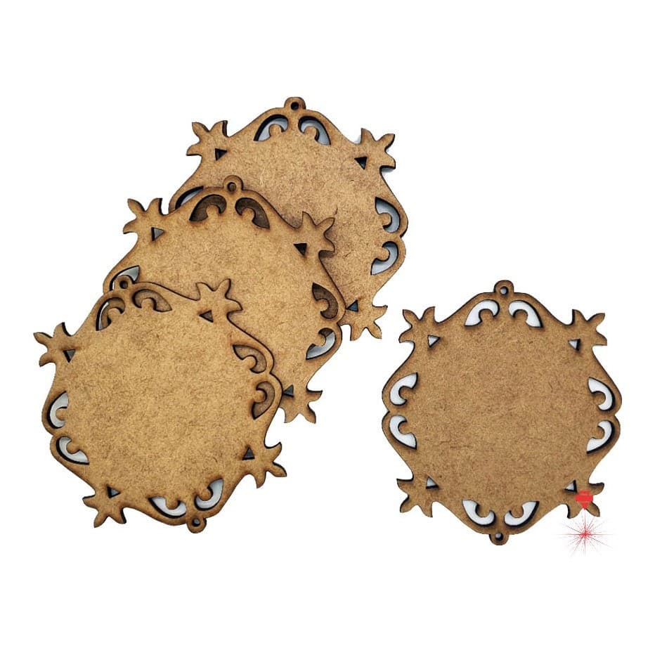 Plaquinha Moldura Escapulário Mdf Cru Personalize 9x10cm