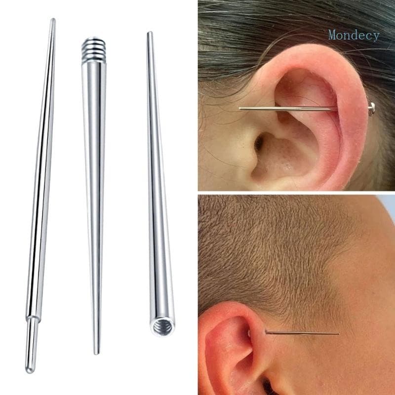 Mon 3Pcs Piercing Taper Ferramenta Inserção Ferramentas Assistentes Para Entusiastas Corporal