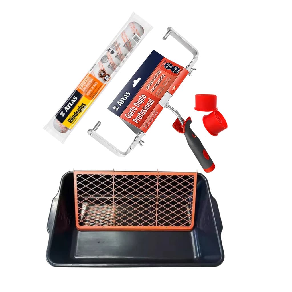 Kit P/ Pintura Garfo Duplo Rolo Big 46 Cm E Bandeja 20l