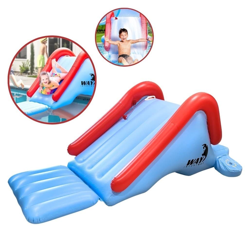 Escorregador Gigante Inflável Infantil com Água Importway 252x126x96cm Até 69kg