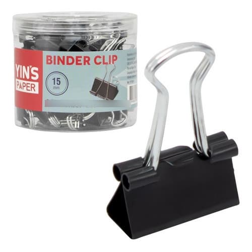 Prendedor De Papel Binder Mini De Metal 15mm Com 60 Pçs