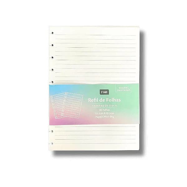 Refil Caderno Inteligente Para 10 Discos 80 Folhas - FWB