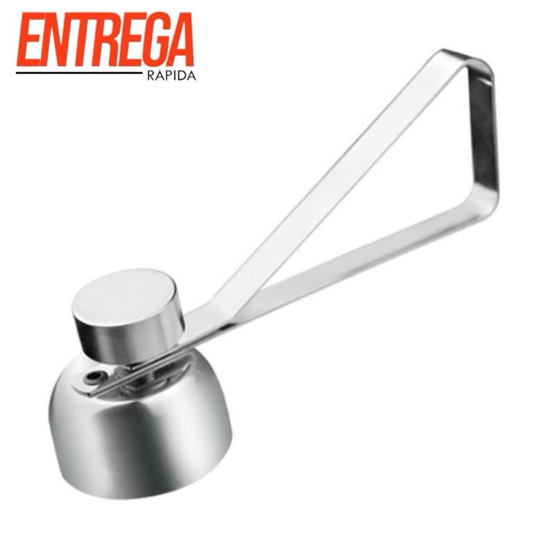 Abridor Cortador De Ovo Cru Cozido Aço Inox Premiu Clink Cor Cinza
