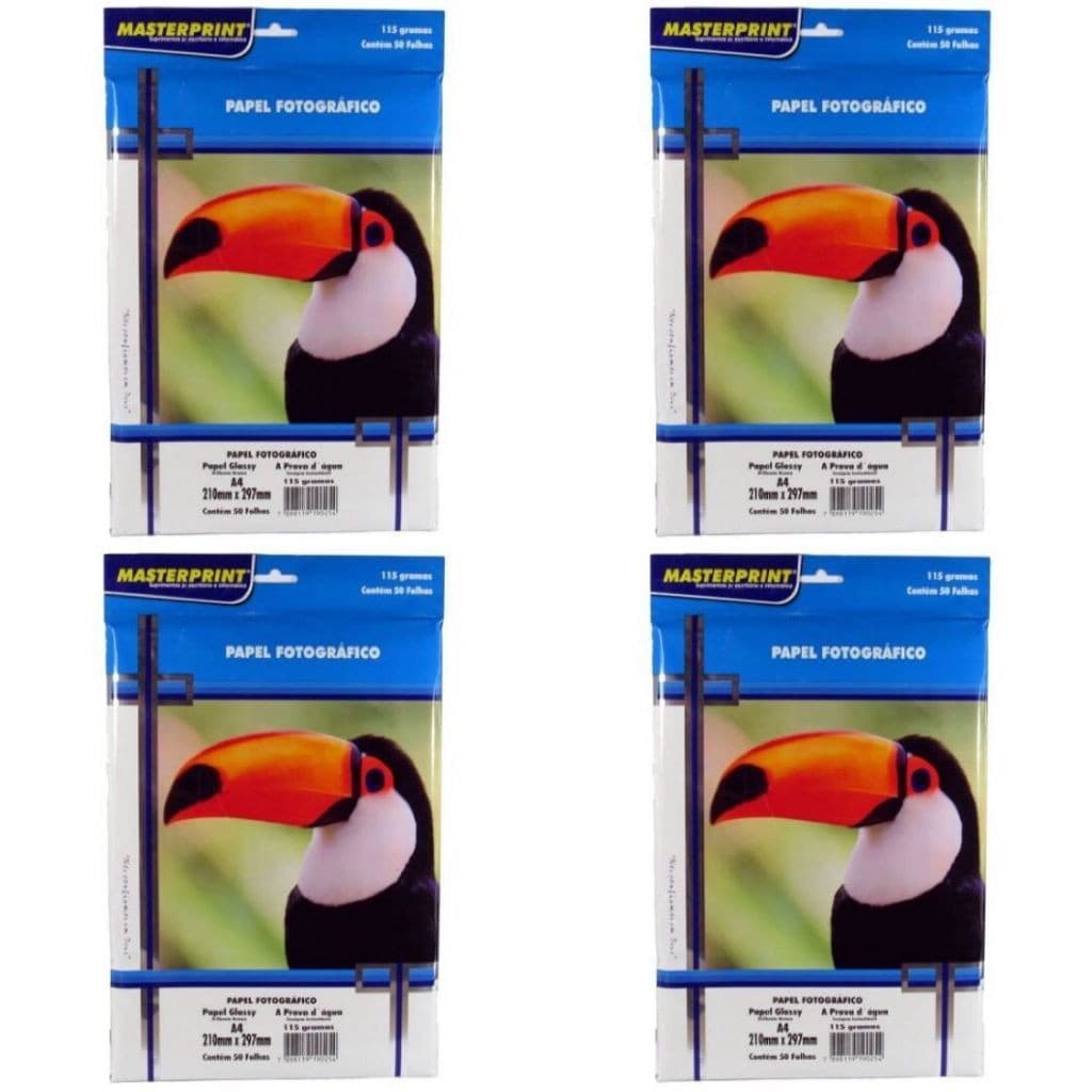 Papel Fotográfico A4 Glossy 115g 200 Folhas - Masteprint Premium