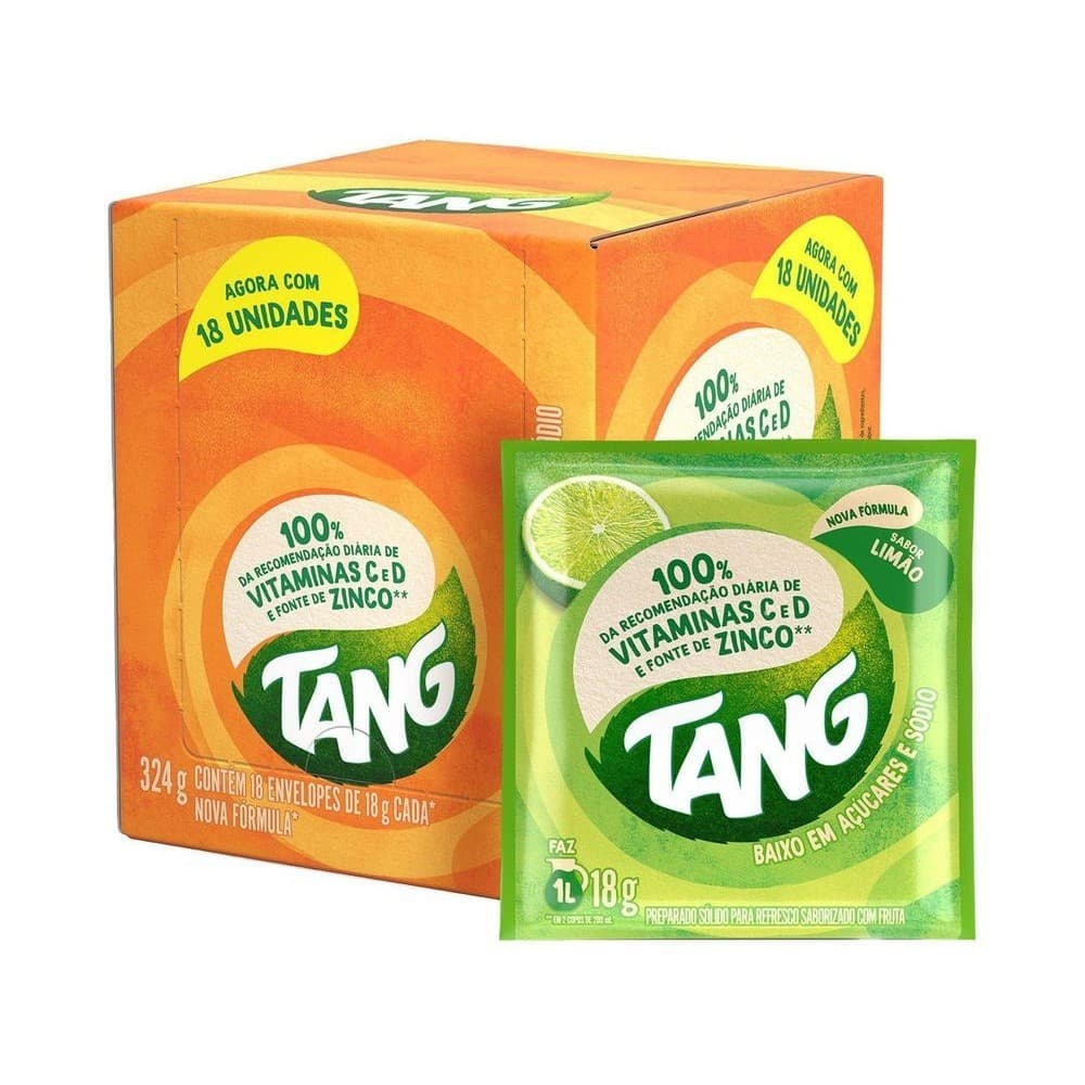 Suco em Pó Tang Refresco Limão 18g - 18 Unidades