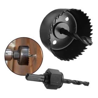 Kit Serra Copo Aço Carbono Com 5un + Suporte