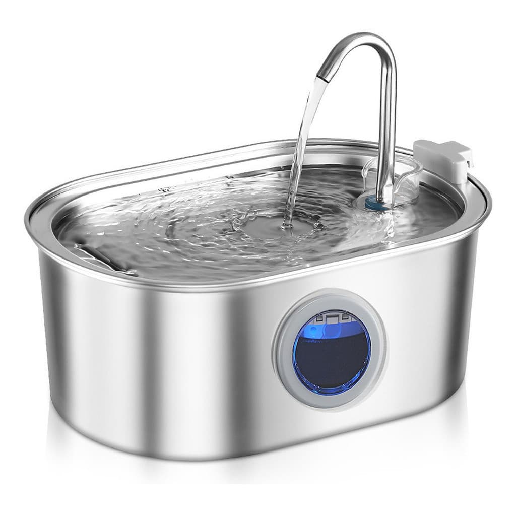 Fonte De Água Para Pet Gatos De Aço Inoxidável 3.4 L  Alta qualidade