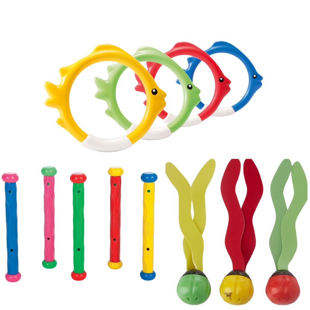 KIT DE BRINCADEIRA PISCINA CAÇA BASTÃO + BANDEIRAS + ARGOLAS