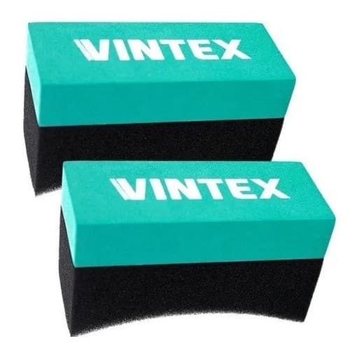 Kit 2 Aplicadores De Pneu Pretinho Produtos P/ Pneus Vintex