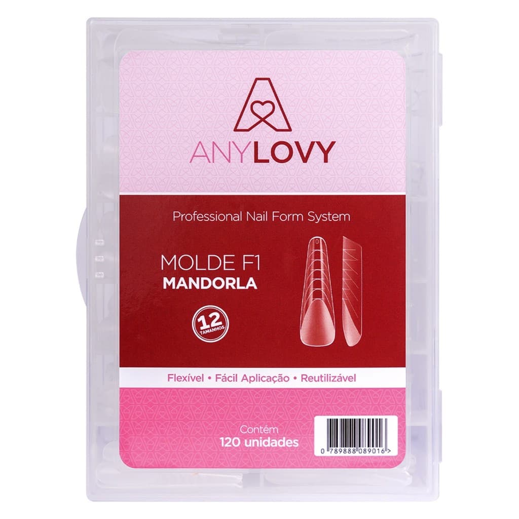 Molde F1 Mandorla Unhas De Gel Anylovy 120 Unidades